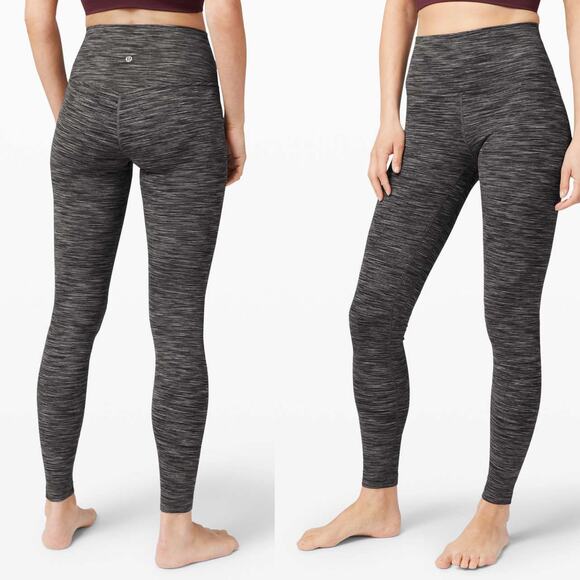 LULULEMON Align Pant 28" in Wee Are From Space Dark Carbon Ice Grey Nulu Size 4 - Picture 1 of 8